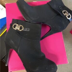 Black Ankle Boots with Buckle Detail